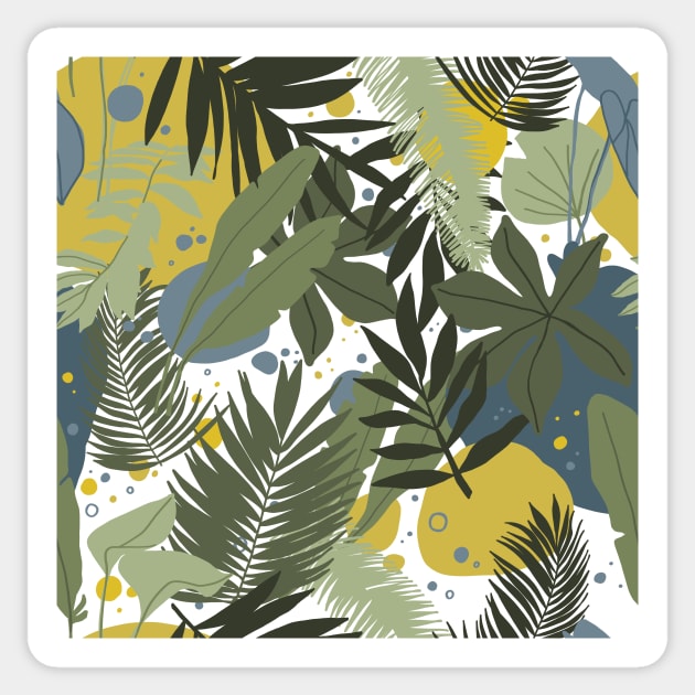 Tropical leaves Sticker by orsinha